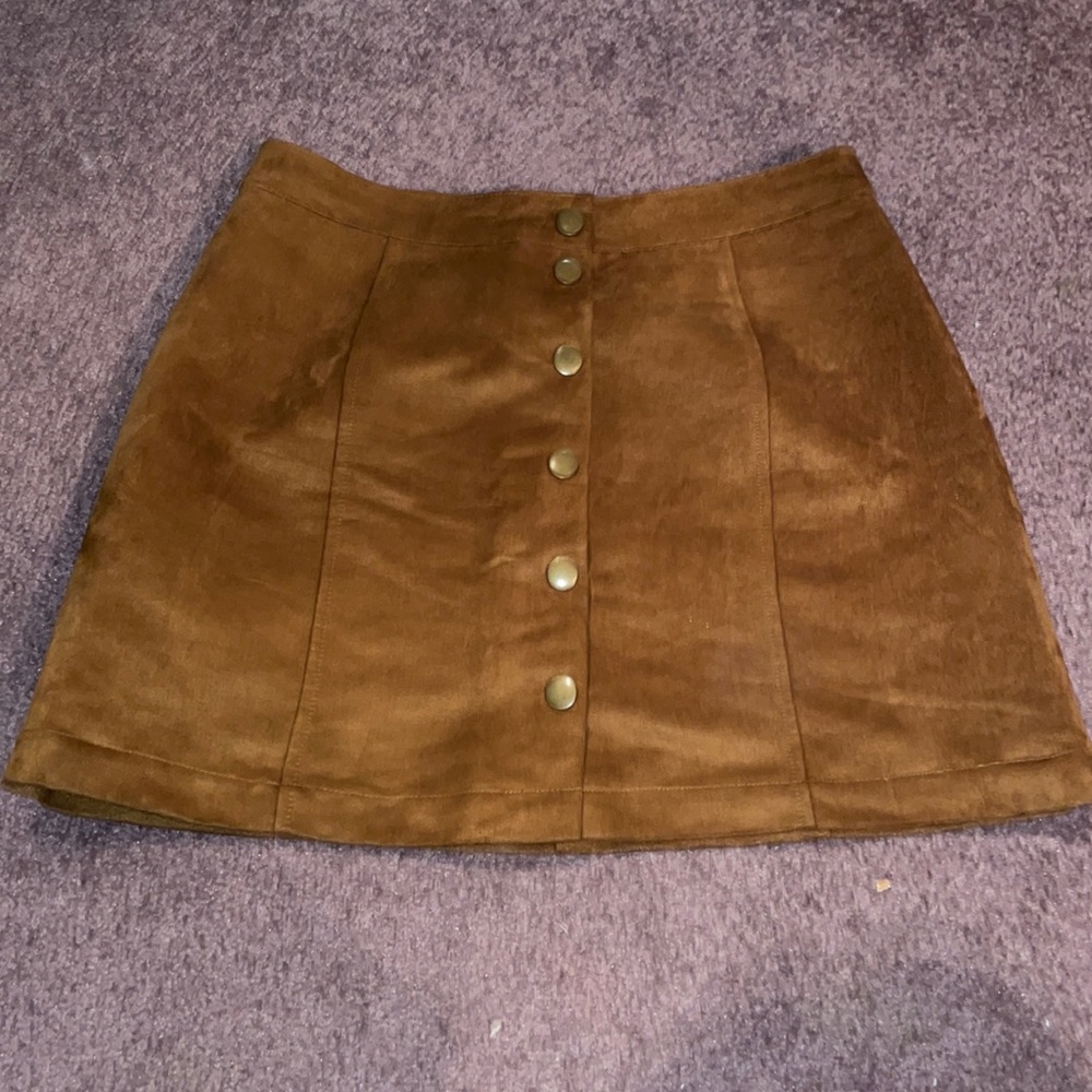 old navy suede skirt